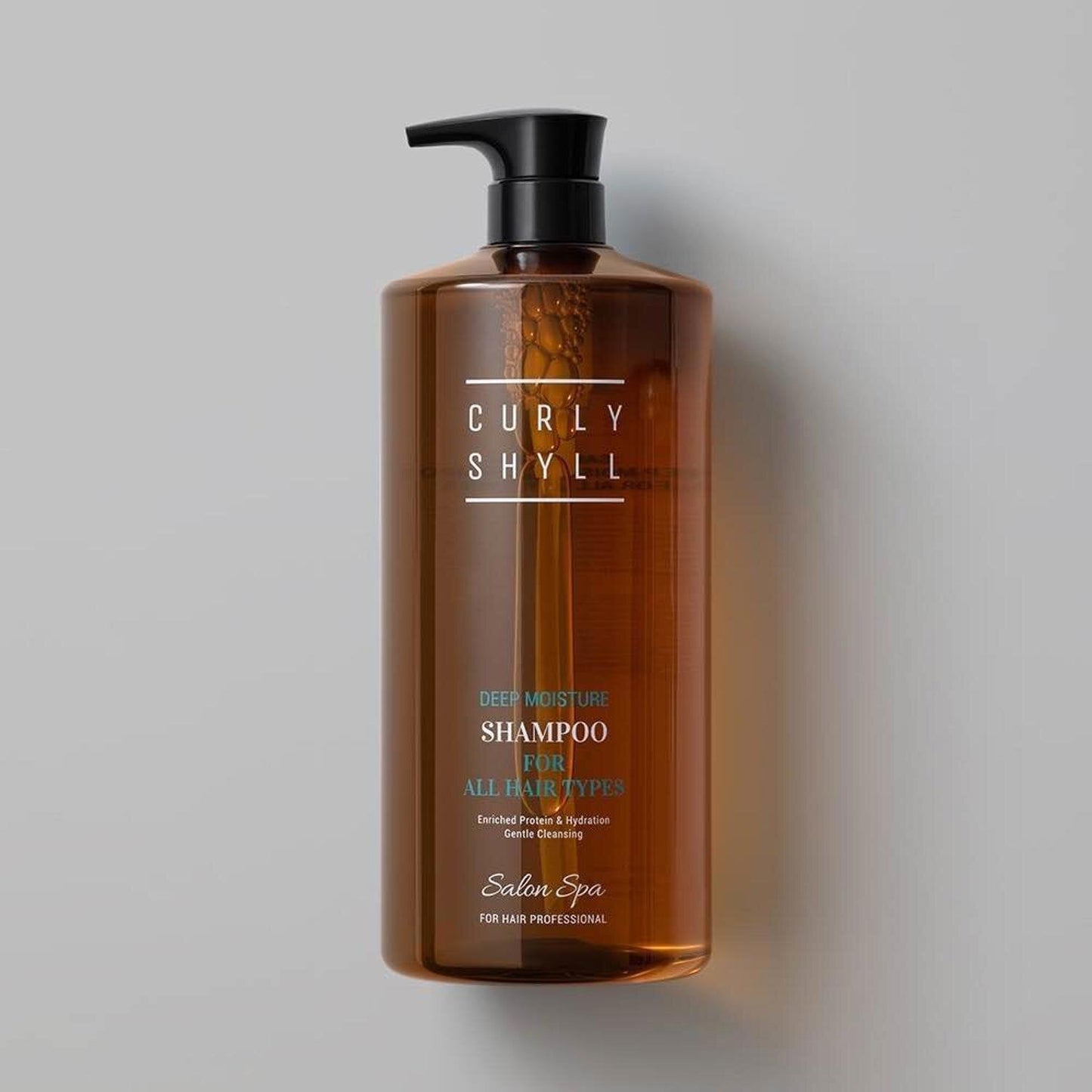 Curly Shyll Deep Moisture Shampoo For ALL Hair Types (Enriched Protein & Hydration Gentle Cleansing) 1600ml