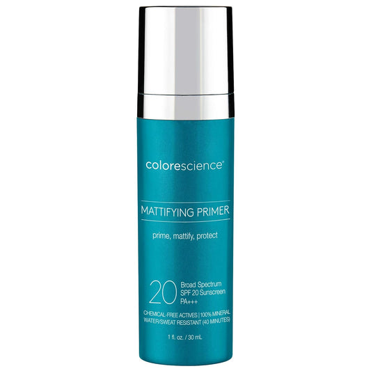 Colorescience Mattifying Perfector Face Primer, Water Resistant Mineral Sunscreen, Broad Spectrum 20 SPF UV Skin Protection, 1 Fl oz