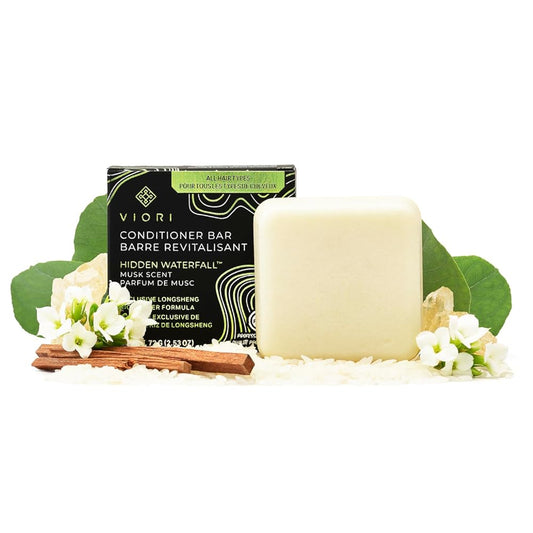 Viori Hidden Waterfall Conditioner Bar - Made with Rice Water and Vitamins for Hair Health - Handcrafted All Natural Conditioner Bar