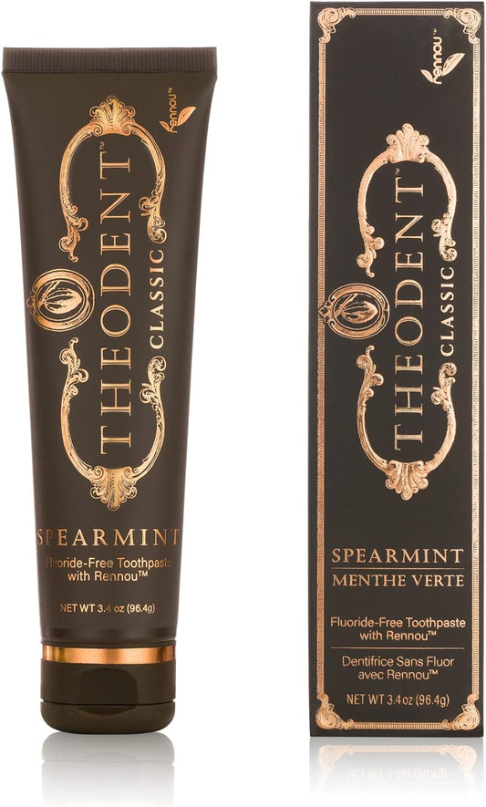 Theodent Classic Fluoride-Free, Natural Toothpaste for Remineralization and Sensitivity Reduction, Whitening Crystal-Mint (3.4 Ounces, 96.4 Grams)