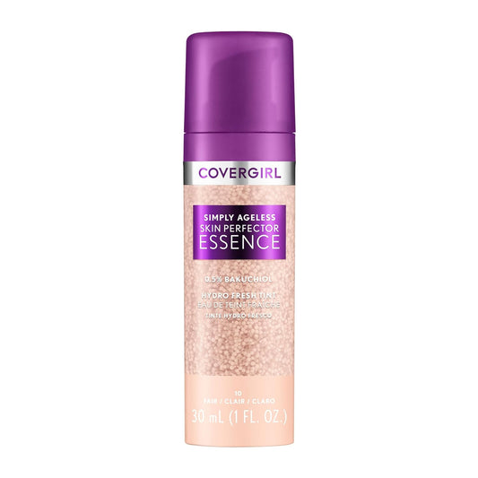 Covergirl Simply Ageless Foundation, Fair 10, Sheer Tint, Radiant Finish, Vegan, 1.0oz