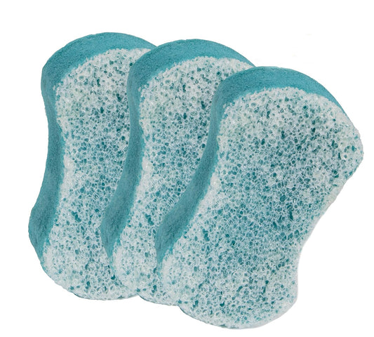 Spongeables Exfoliating Body Wash Sponge with Avocado Oil and Vitamin E, Sea Salt, 3 Count